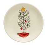 4" Round Stoneware Plate w/ Holiday Image