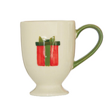 10 oz. Hand-Painted Embossed Stoneware Mug w/ Holiday Image