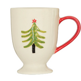 10 oz. Hand-Painted Embossed Stoneware Mug w/ Holiday Image