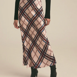 The Favorite Skirt Sangria Blush Plaid