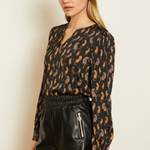 Arlette Stamped Leopard Top