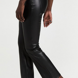 Lennon Slate Black Leather Pant