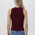 Demi Knit Vest Oxblood