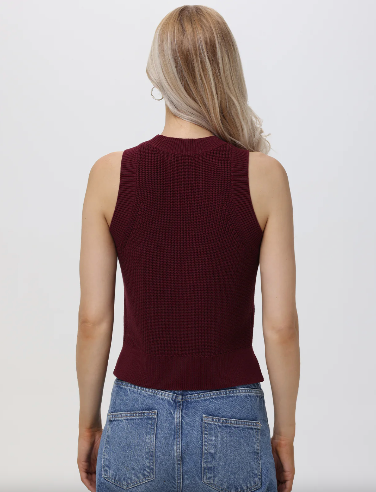 Demi Knit Vest Oxblood