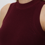 Demi Knit Vest Oxblood