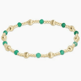 Dignity Sincerity 4MM Bead Bracelet Green Onyx