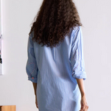 Mia Shirt Button Up Stripe Shirt Blue/White