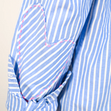 Mia Shirt Button Up Stripe Shirt Blue/White