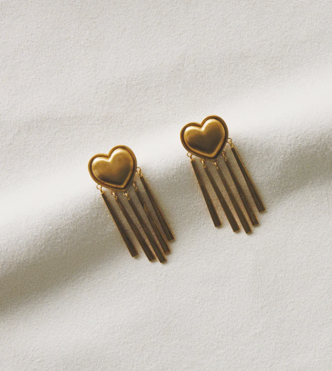 Brushed Party Harty Earrings