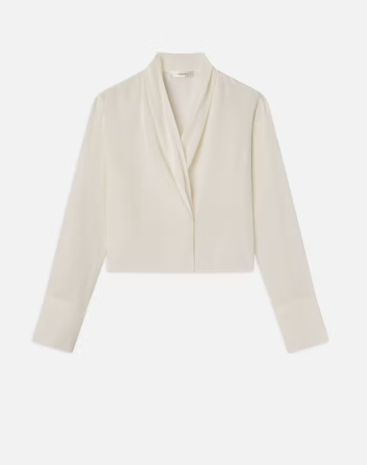 Shawl Collar Blouse Cream