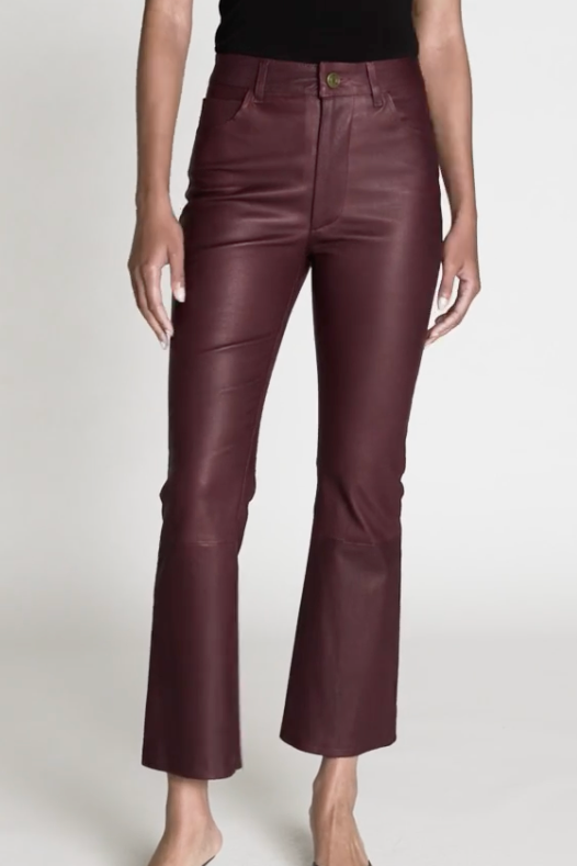 Le Crop Mini Boot Leather Wine