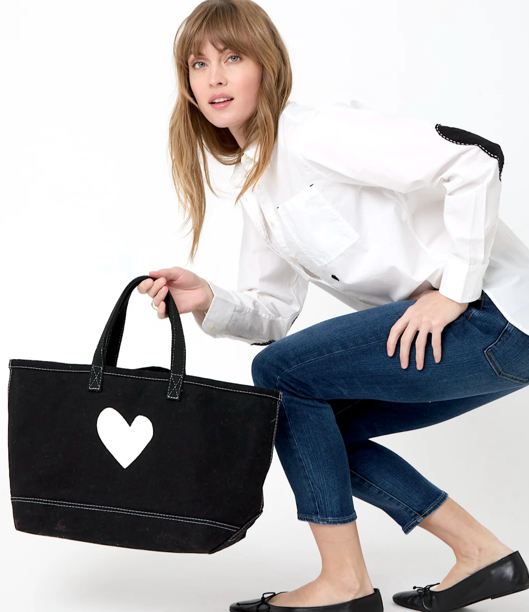 Kerri Rosenthal Tote Imperfect Heart Black