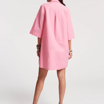 Isla Shirtdress Solid Poplin Cotton Poplin Pink