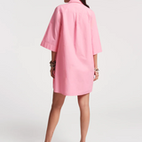 Isla Shirtdress Solid Poplin Cotton Poplin Pink