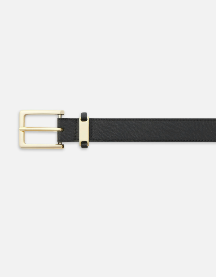 The Square Buckle Belt Black
