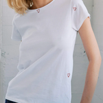 Embroidered Cotton Tee Heart