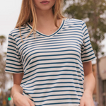 Jen Relaxed Tee Navy Stripe
