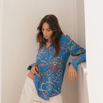 Daria Blouse Blue Belt