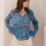 Daria Blouse Blue Belt