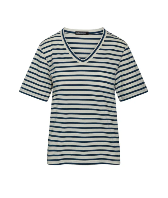 Jen Relaxed Tee Navy Stripe