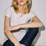 Embroidered Cotton T Shirt White Bolt