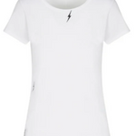 Embroidered Cotton T Shirt White Bolt
