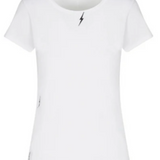 Embroidered Cotton T Shirt White Bolt
