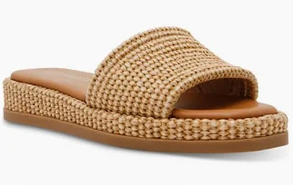 Boardwalk Platform Shoe Natural Raffia