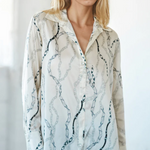 Daria French Cuff Silk Blouse White Chain