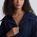 Catherine Half Zip Sweat Sky Captain