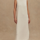 Beatrice Midi Dress Ivory Marl