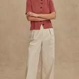 Micha Short Sleeve Cardigan Mauvewood