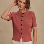 Micha Short Sleeve Cardigan Mauvewood