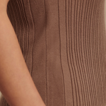 Anastasia Rib Knit Tank Ash Taupe