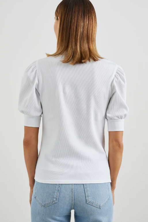 Jewel White Rib Top