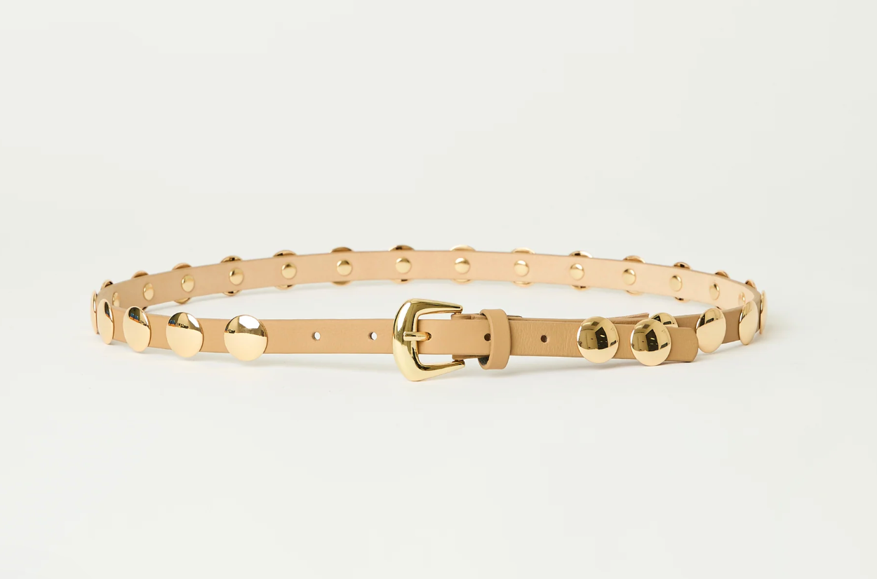 Ames Leather Belt Vacchetta Gold