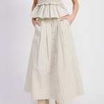Azra Midi Skirt Ivory Navy