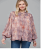 Sally Blouse Snake Print Chiffon
