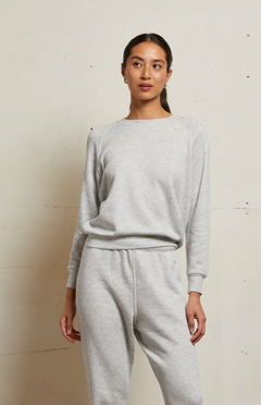 Lennon Fleece Shrunken Raglan Sweatshirt Ash Grey