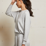 Lennon Fleece Shrunken Raglan Sweatshirt Ash Grey