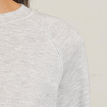 Lennon Fleece Shrunken Raglan Sweatshirt Ash Grey