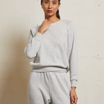 Lennon Fleece Shrunken Raglan Sweatshirt Ash Grey