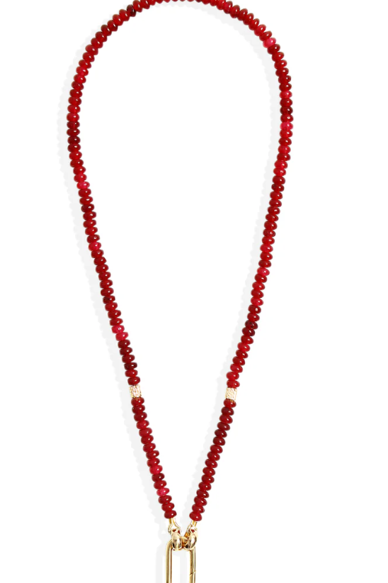 Indra Necklace Red w Apollo Pendant