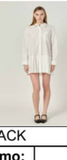 Colorblocked Shirt Dress Black