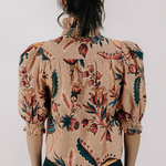 Zuri Top Short Sleeve Aster Harvest Print