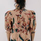 Zuri Top Short Sleeve Aster Harvest Print