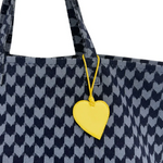 KR Heart In Check Tote Light Blue
