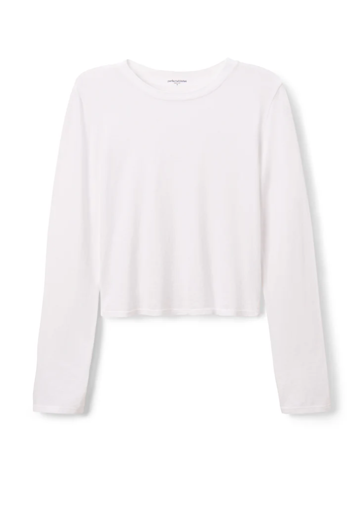 Jamie Recycled Cotton Long Sleeve White