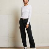 Jamie Recycled Cotton Long Sleeve White