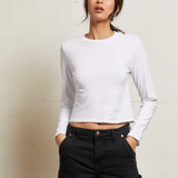 Jamie Recycled Cotton Long Sleeve White